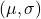  (\mu,\sigma) 
